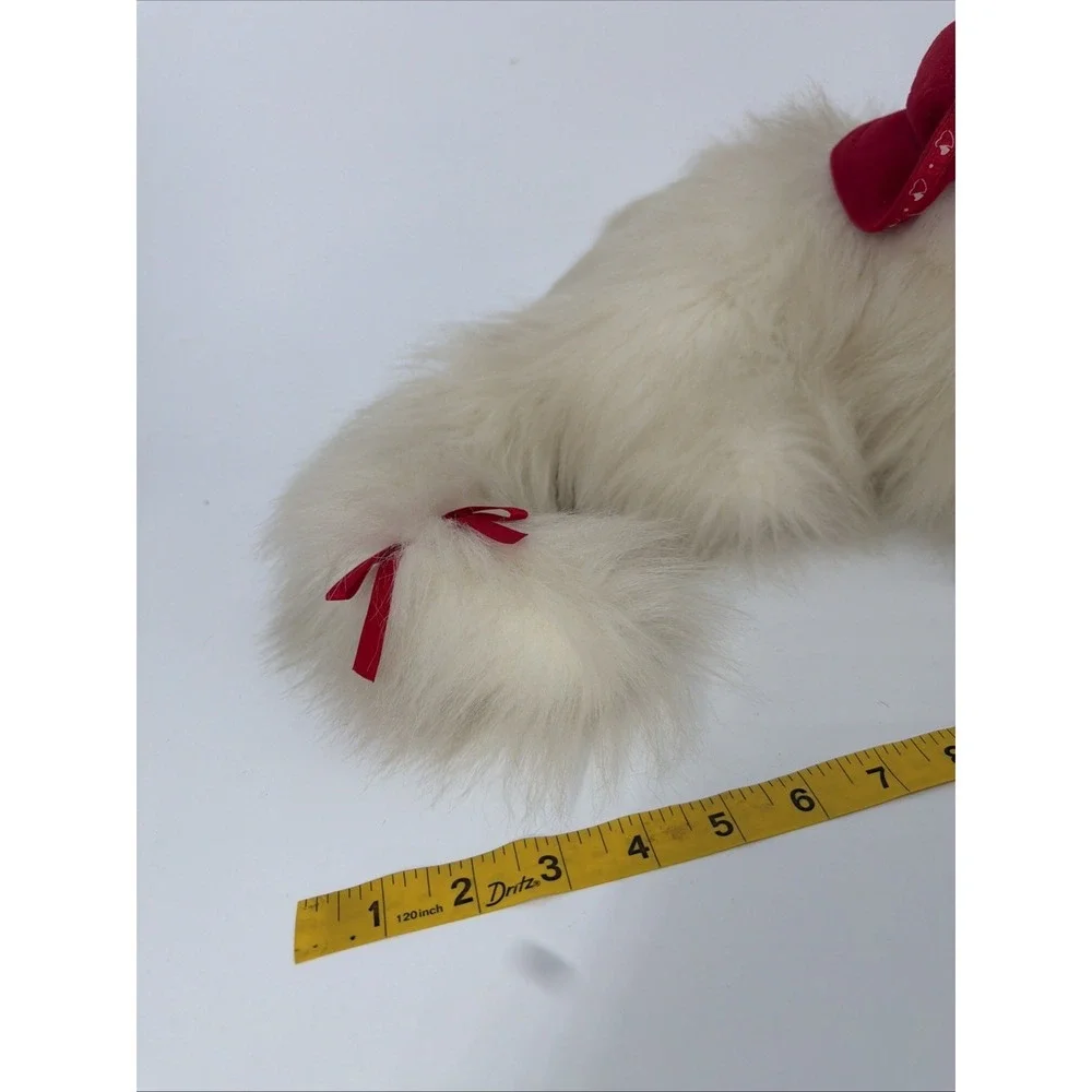 Vintage 1990s Persian Cat Plush Red Hat Accerssories Bow Cute Love Collectible